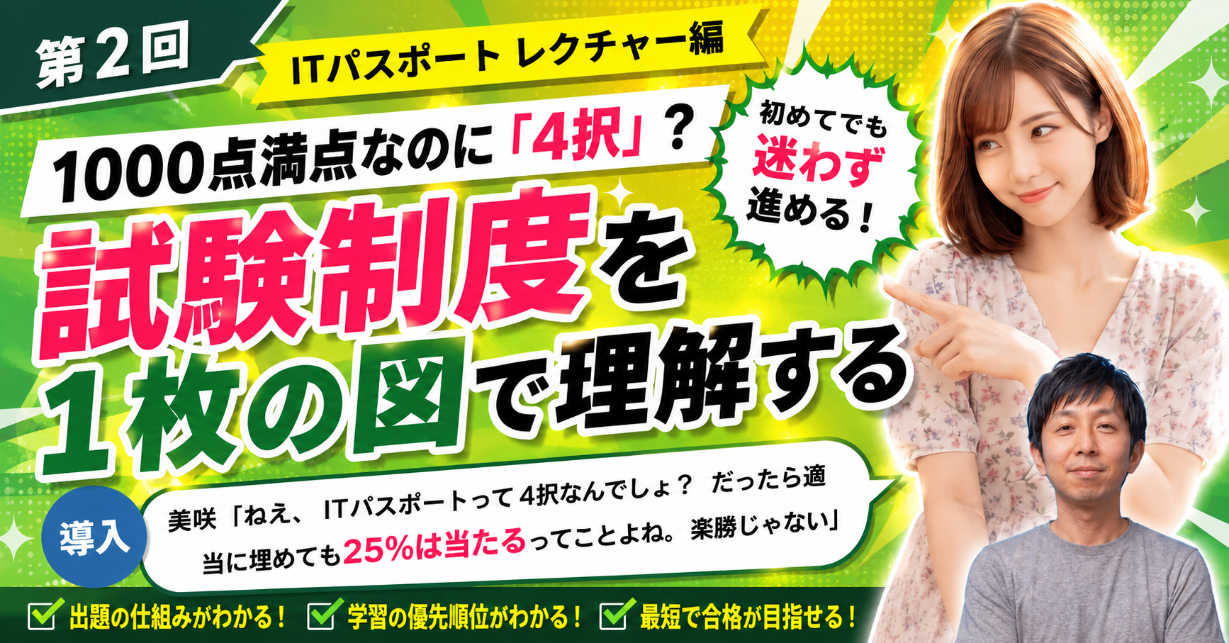 第2回　1000点満点なのに「4択」？ 試験制度を1枚の図で理解する