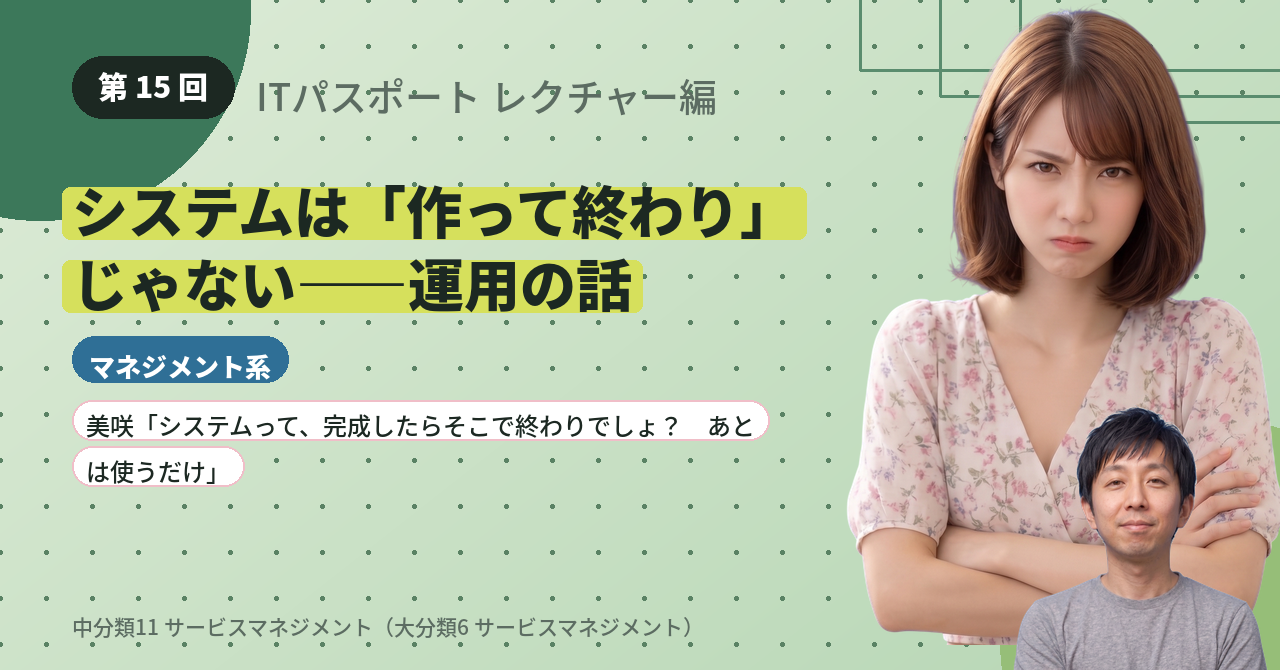 第15回　システムは「作って終わり」じゃない——運用の話
